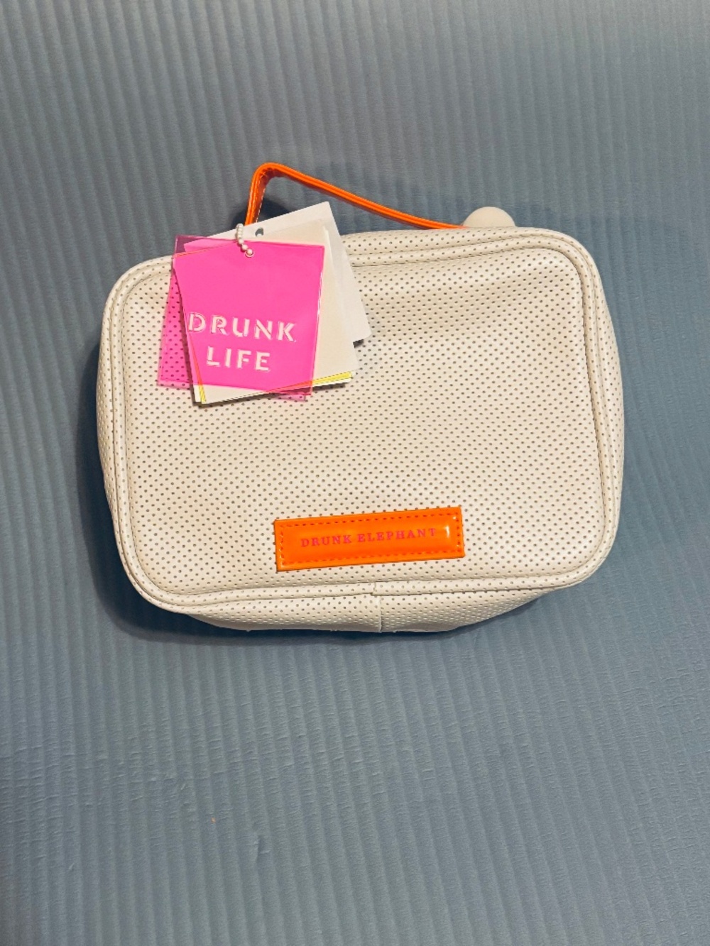 Drunk Elephant Cosmetic Travel Makeup Bag White/Multi